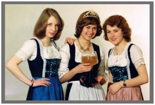 1977/78 Weinkönigin Uschi, Prinzessinnen Waltraud & Gisela