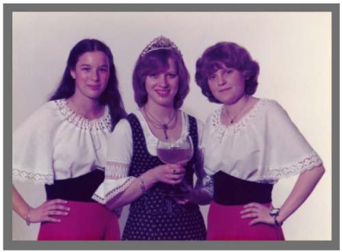 1979/80 Weinkönigin Waltraud, Prinzessinnen Andrea & Heike