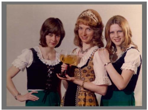 1974/75 Weinkönigin Marianne, Prinzessinnen Waltraud & Uschi